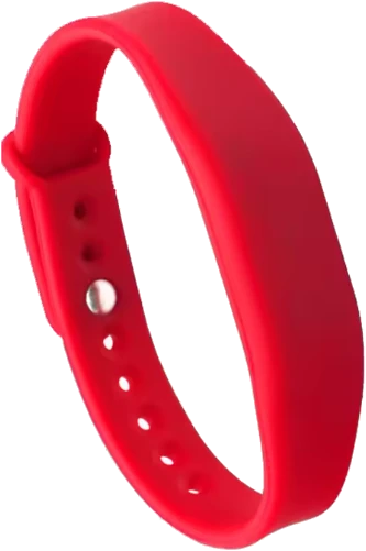 Rødt NFC-armbånd i silikon